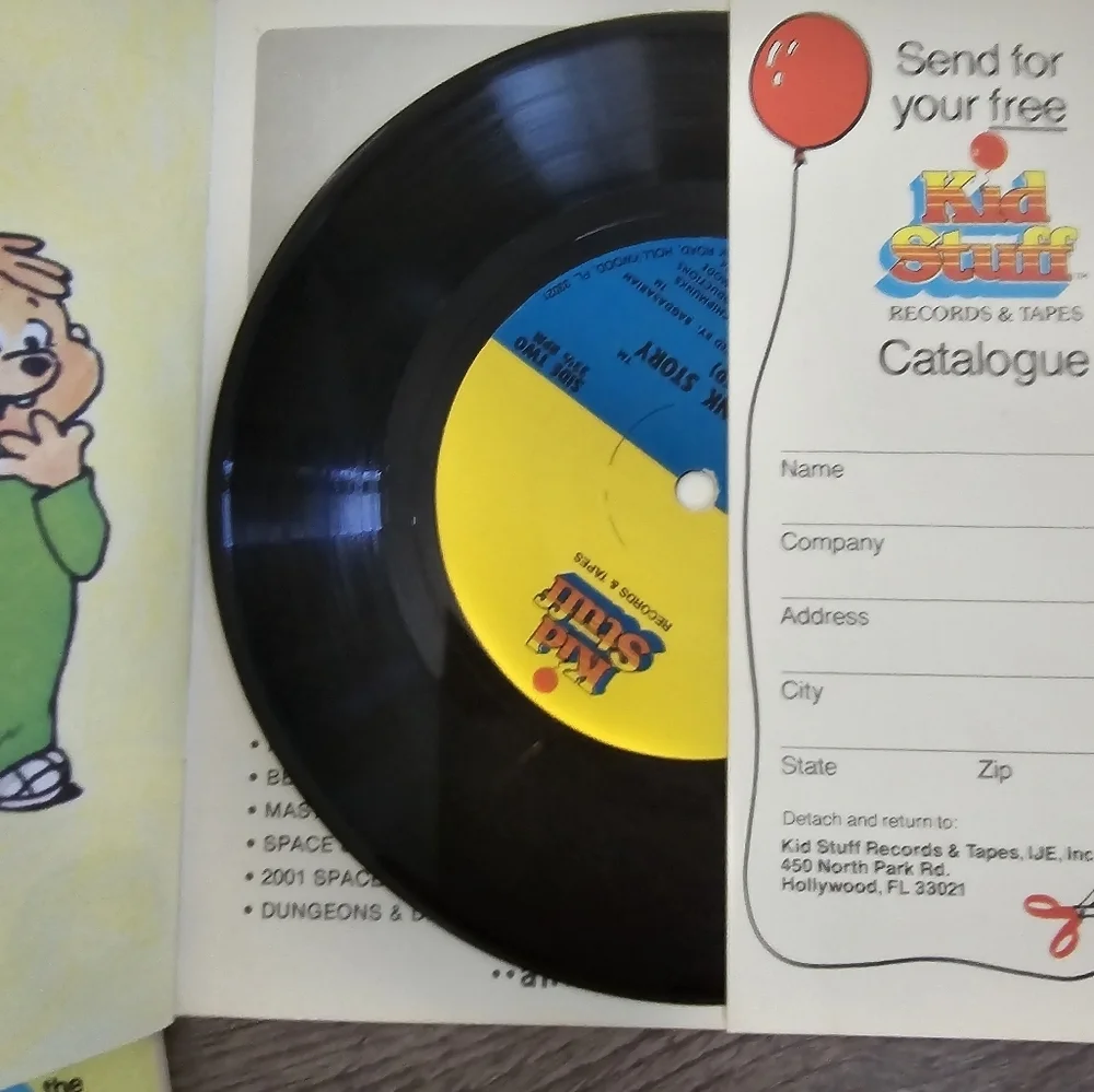 Vintage Children's Books With Records Set of 3